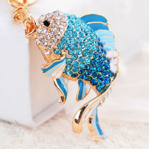 [SPRINTT] GK037 Gantungan Kunci Diamond Ikan Cantik Mobil HP Tas Good Luck Keychain Pria Wanita