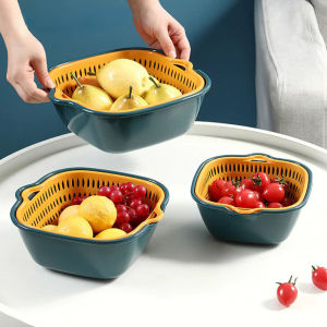 6pcs Kitchen Drain Basket Multifunctional Cleaning Fruits&Vegetables Strainer Kitchen Washing tool