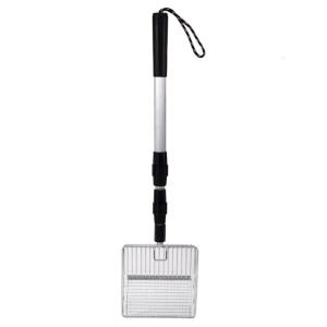 Telescoping Cats Waste Scooper with Adjustable Handle Debris Waste Removal Cleaning Sifting Shovel For Chicken Coops Garden