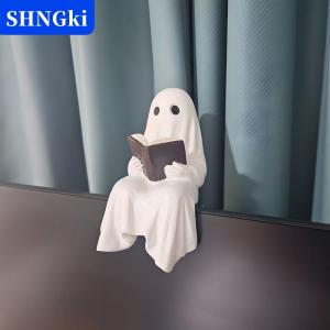 [COD] 🔥🔥🔥SHNGki Halloween ma bức tượng ma đọc bức tượng nhựa ngồi ma bức tượng đọc một cuốn sách cho Halloween kệ sách trang trí văn phòng