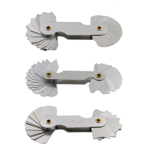 Portable Radius- Fillet-Gauge Set Metal Concave Convex Arc External Internal Arc Measuring Tool R1-6.5/R7-14.5/R15-25