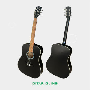 Cort AD 810 OP Gitar Akustik-Elektrik Full Size Warna Natural/Hitam dengan Struktur Laminasi Meranti