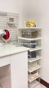 【Local Ship】Transparent Foldable Shoe Rack Cabinet Storage Organizer  Shelf Installation-Free