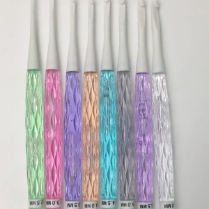 8Pcs Ergonomic Crochet Hook 8 Size Long Handle Crochet Hook for Beginner Knitting Sweater Scarves Bag Socks and Hat