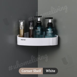 [Local Seller] Nordic Bathroom Shelf Accessories Organizer Toiletries Drain Rack Wall Mounted No-Drilling Kitchen Toilet Storage Shelf