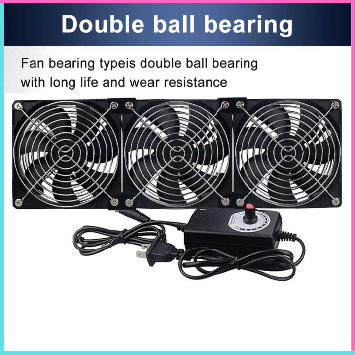 COD Cepat CIXIKEJI Cooling Fan Chassis Cabinet 2700RPM 100-240V EU with Knob variabel kecepatan / Kipas Angin Bruslees untuk cpu konputer dan perangkat lainnya / Kipas Outdour Cooling Pad Laptop Alas Pendingin Laptop Ultra Tipis 7-14 Inch - CV12025B12H