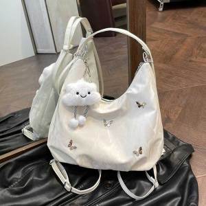 Soft Leather Large Capacity Butterfly Shoulder Bag for Women Fashion Backpack Purse Tote Hand Bags