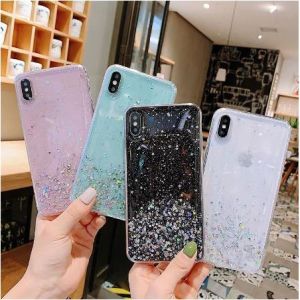 Casing iPhon 7 8 7+ 8+ SE 2020 SE 2022 X XS XR XS MAX 11 11 PRO 11 PRO MAX Glitter Soft Case Full Cover