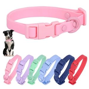 YAZHE Elastic Webbing Pet Collar Adjustable Pet Identification Waterproof Dog Collar Easy Clean Washable Safety Buckle Chain Puppies