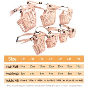Dog Breathable Mouth Cover For Dog Adjustable Muzzle Basket Anti-Biting Anti-Barking Dog Muzzle