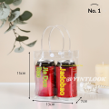 VINTLOOK Túi nhựa PVC trong suốt có quai xách dành cho quà tặng, đồ ăn nhẹ và đồ uống - Có thể in logo tùy chỉnh. 
