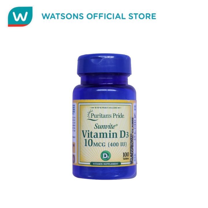 PURITANS PRIDE Vitamin D3 400 IU 100 tablets Lazada PH
