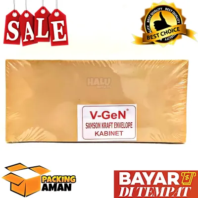 (BISA COD) PROMO 100 Pcs Amplop Coklat Ukuran Kabinet 11 x 24 CM / Amplop Coklat Samson Kabinet