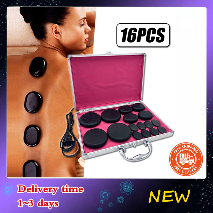 Nevis 16pcs Hot Stone Massage Set Oil Nassage Energy Stone Set For