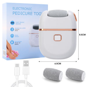 เครื่องขัดเท้าไฟฟ้าแบบชาร์จไฟได้เครื่องกำจัดผิวหนังที่ตายแล้วตะไบเท้าไฟฟ้าที่อุปกรณ์ขัดเท้าแล้วแห้งเสียดูแลเท้าแตกซ่อมแซม