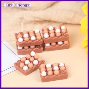 Fanzi 6 quả trứng thu nhỏ Nhà búp bê 1:12 mô hình thực phẩm nhà bếp trang trí nhà bếp