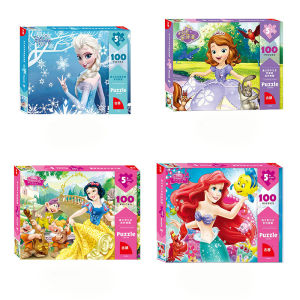 FastShipping 100pcs Frozen Jigsaw Puzzles Elsa Anna Sofia snowWhite Princess Mermaid Snow White Early Educational Toys For Kids birthday Gift