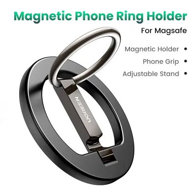 UGREEN Giá đỡ vòng kim loại có thể gập lại magSafe Invisible Phone Stand Magsafe Ring Holder for iPhone17 16 15 Pro Max Samsung S25 S24 Ultra Model:65228 65819