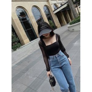 Áo khoác len cardigan lưới buộc dây