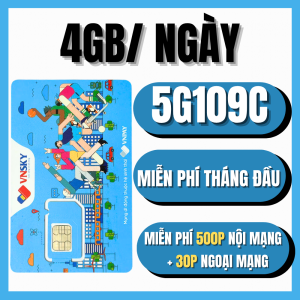 Sim 4G Mobifone Gói SKY109 Data Cực Khủng 4GB/ngày + Miễn Phí Gọi Nội Mạng Tặng 1 Tháng Đầu Dùng Thử Miễn Phí | FREESGIP - Chưa Kích Hoạt