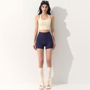 2026 Hot Sale [ Shipped from China ] Stunning yoga outfit for women with chest pads halter neck sports tank top sleeveless suitable for Pilates training and fitness with a beautiful back design B3