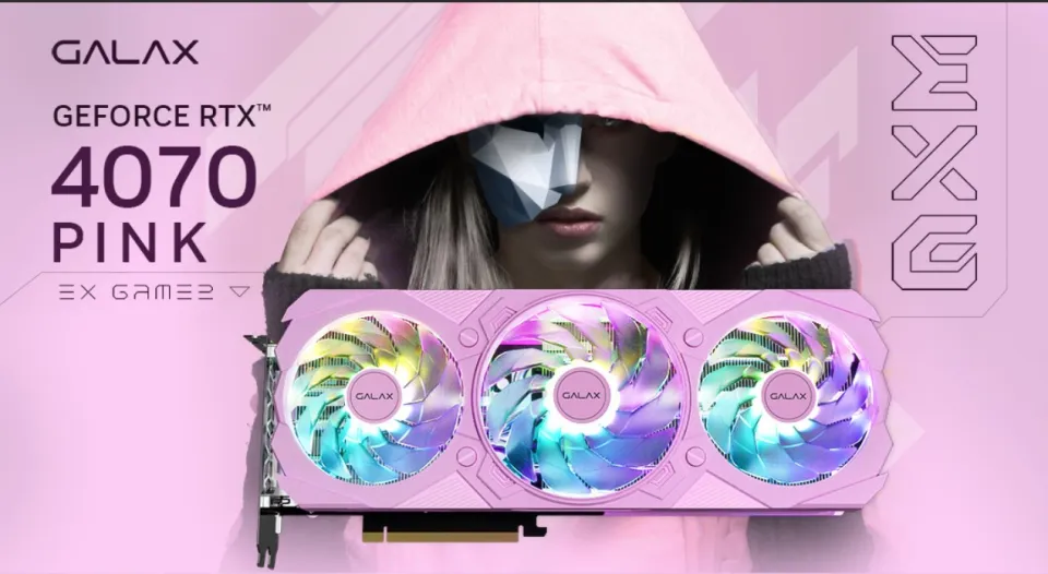 GALAX NVIDIA GeForce RTX 4070 RTX4070 EX GAMER PINK 12GB GDDR6X