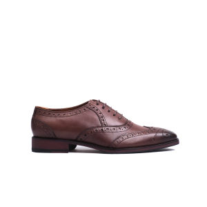 Zeus Brown - Sepatu Kulit Formal Wingtip Oxford Pantofel Wedding Shoes Sepatu Nikah Sepatu Kantor