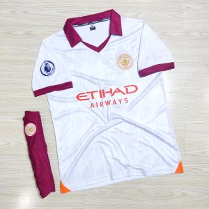 Quần Áo Bóng Đá Manchester City sân khách màu trắng logo thêu Bộ quần áo bóng đá Man City đủ mẫu mới nhất A4