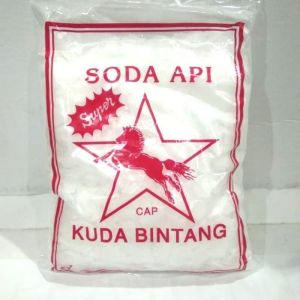Soda Api Cap Kuda Bintang 1/2KG original Serbuk Bubuk Anti Sumbat Pipa Pembersih Saluran Air Toilet Wastafel WC Penyumbatan Mampet Soda Api