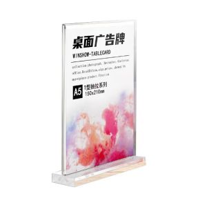 double-sided transparent stand a4 pull strong magnetic table sign display A5 table card personality creativity