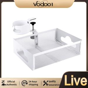 【Vodool】 Under Desk Storage Rack Under Desk Drawer Organizer Drink Holder for Home Office