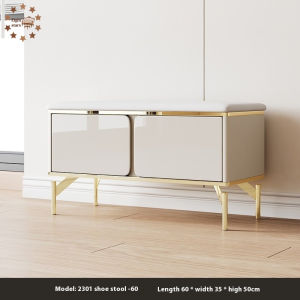 Shoe Cabinet Rock Slab Cream Style Shoes Cabinet Light Luxury Shoe Rack Outdoor Modern Shoe Rack
