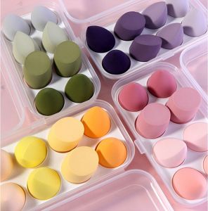 8pcs/box Makeup Sponge Beauty Air Powder Cosmetic Sponge Beauty Egg Powder Puff Set