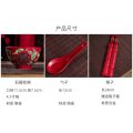 SpicyIcons Japanese Style Red Teapot Set Bowl Set Wedding House Warming Gift Set 石榴花多子多福日式和风结婚庆礼茶具对碗盖碗. 