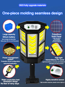 【Lights up 365 days a year】LAMPJOY Solar light Outdoor Waterproof original Automatic Sensor Flood Lamp Intelligent LED motion sensor led lights Solar Street Lights