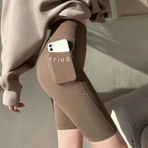 HUIESON กางเกงโยคะเอวสูงผู้หญิงกระเป๋าโทรศัพท์ข้าง