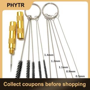 【PHYTR】 11pcs Airbrush Spray Cleaning Repair Tool Kit Stainless steel Needle Brush Set