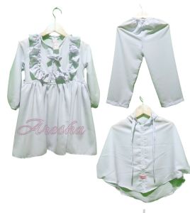 GAMIS PUTIH ANAK / BAJU MANASIK ANAK TK/ PAUD / BAJU PUTIH SETELAN CELANA MANASIK
