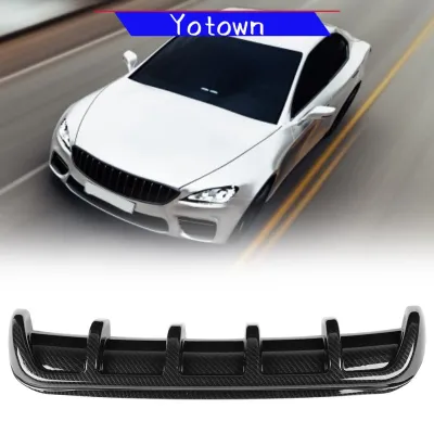 Yotown CFTGIW Cánh lướt gió cản sau xe hơi Thiết kế sợi carbon ABS khí động học cho hầu hết các xe ô tô (Đen bóng)