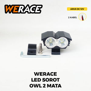 WERACE Lampu LED Sorot Lampu Tembak  Owl 2 Mata 3Mode Terang Redup Flash