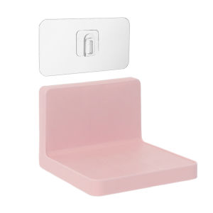 Wall Mount Self Adhesive Strong Load Bearing L-shaped Storage Stand Bedroom Living Room Multipurpose Organizer Shelf