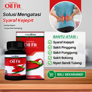 Obat Syaraf Kejepit Sakit Bokong Sampai Kaki Sakit Pinggang Nyeri Sendi Sakit Punggung - Oil Fit