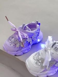 2026 New Girls Soft Sole Non-Slip Shoes Cute Princess Casual Sneakers Lightweight Sport Shoes for Toddler Little Girls Spring2026
