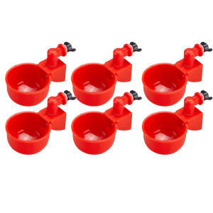 [HATELI] Cốc Uống Nước Cho Gà Sykria Bộ Dụng Cụ Tưới Nước Cho Gà Tự Động Cho Gia Cầm Dụng Cụ Tưới Nước Có Ren Bát Uống Nước Cho Gia Cầm Cho Gà Vịt Chim Gà Tây V. V. (6 Gói)