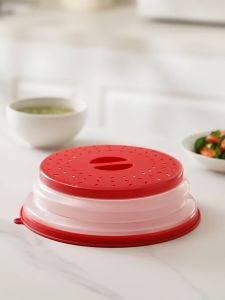 MLADEN Oil-proof Microwave Splatter Cover Heat Resistant Retain Fresh Food Splash Protection Lid with Steam Drain Kitchen Gadget