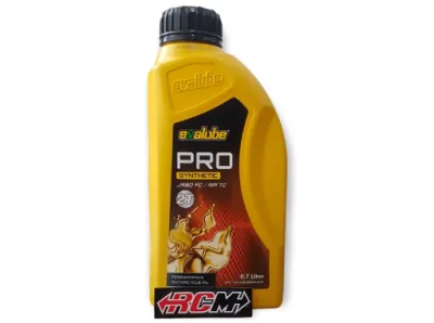 OIL OLI SAMPING EVALUB EVALUBE TWO STROKE 2T 2 T 2TAK 2 TAK PRO SYNTHETIC PROSYN JASO FC API TC 0.7L 0.7 L 0.7 LITER 700ML 700 ML ORI ORIGINAL EVALUBE ASLI
