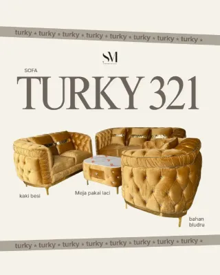 SOFA TURKI 3 2 1 + MEJA OVAL ZS