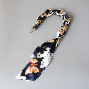 New Fashion Woman Handbag Accessory Parts Round Chain Detachable Replacement White Red Silk Strap Women Cute Bag Handle Chains