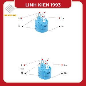 Nút nhấn kim loại tròn có đèn xanh dương 16mm Công tắc nhấn giữ/nhả vỏ inox bền đẹp chống nước