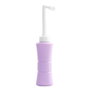 CHAMPIONBABY Reusable Portable Bidet Spray Press-flush 500ml Large Capacity Female Washer Irrigator Anal Douche Enema Tool Pulsed Flow Private Parts Flushing Device Personal Hygiene Cleaning